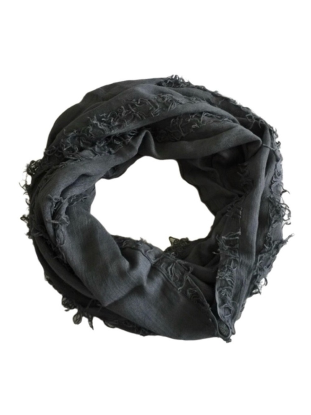Topshop gray fringed wrap scarf